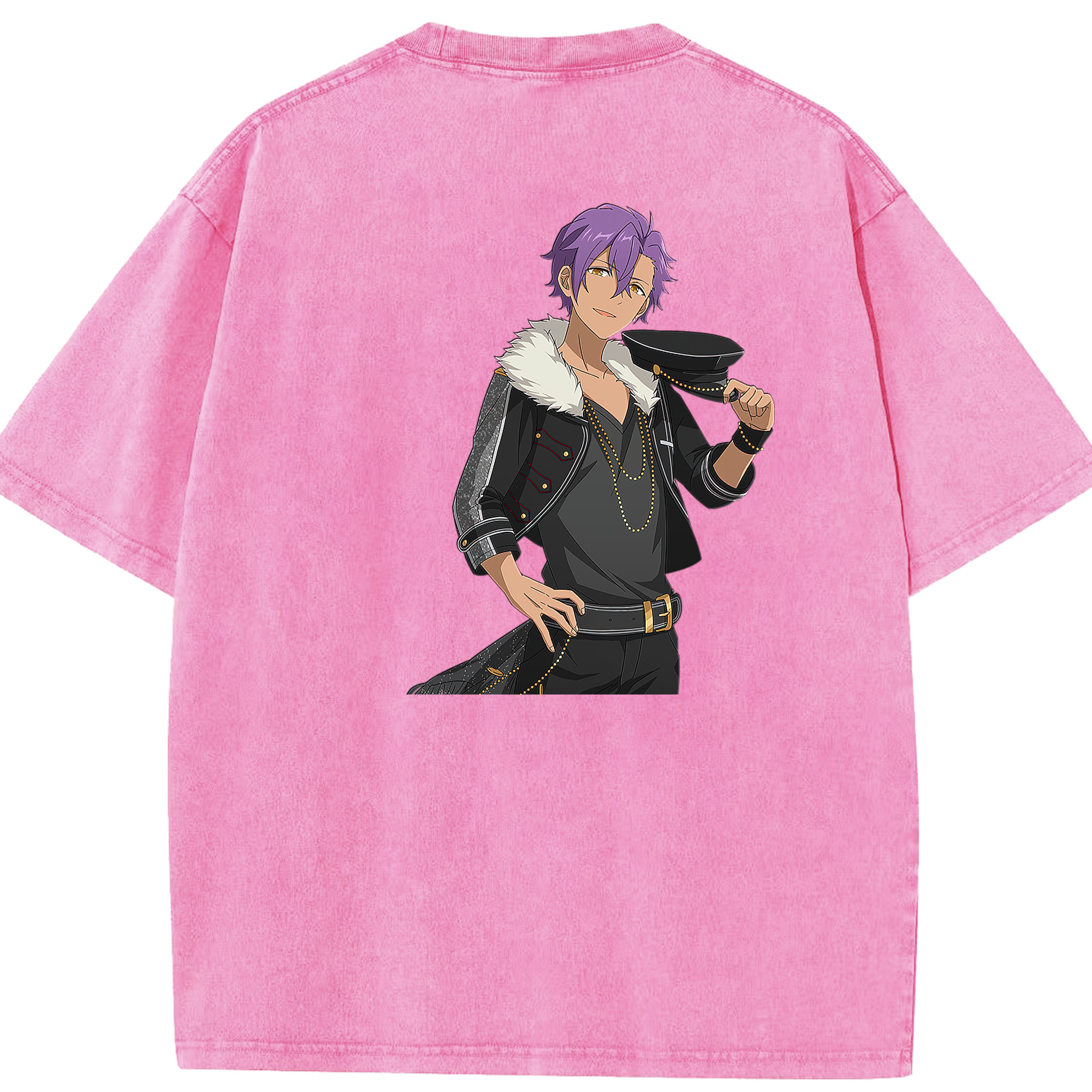 （画像用） あんさんぶるスターズ! Ensemble Stars 綿100% ヴィンテージ風 半袖Tシャツ（背面プリント）